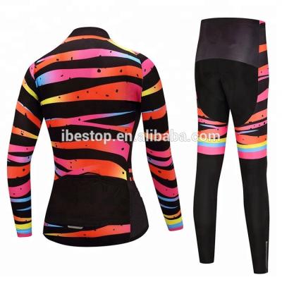 China Breathable Long Sleeve Tank Top Female Cycling Kits Cycling Tank Top And Pants Set For Women for sale