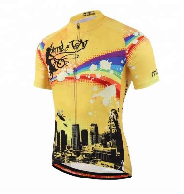 China Antibacterial custom sublimation tank top cycling shorts sleeve print quick dry short sleeve cycling tank top for sale