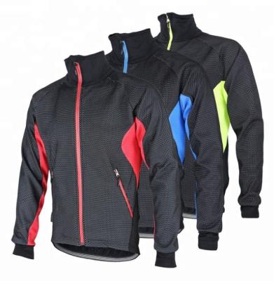 China Custom Antibacterial Fleece Thermal Winter Jacket Softshell Cycling Unisex Waterproof Cycling Jacket for sale