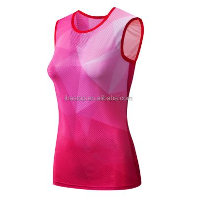 China OEM Antibacterial Ladies Sports Wear Running Singlets Cycling Base Layer for sale