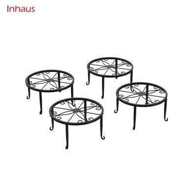 China 4PCS Heavy Duty Indoor Metal Plant Stand Flower Pot Holder, Set of 4 Iron Plant Stands (Black) for sale