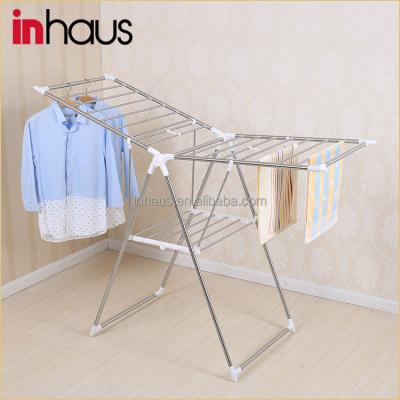 China 2 Wings Adjustable, Folding Racks Eco-Friendly Heavy Duty Cloth Wash Drying for sale