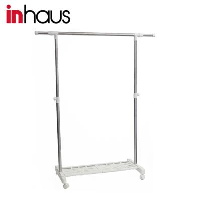 China Simple mobile telescopic high quality metal scarf garment retail display rack for store for sale