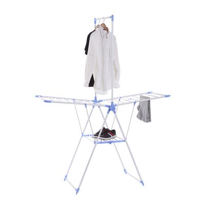 China 2018 Eco-friendly Butterfly Shape Heavy Duty Folding Hanging Laundry Clothes Drying Rack Airer For Clothes for sale