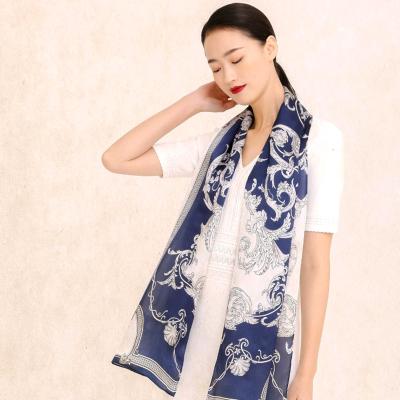 China Designer Women Neck Scarf Long Silk Crepe Satin Long Mulberry Ladies Silk Scarves Mothers Day Gifts New for sale