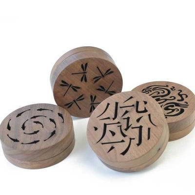 China Black Walnut Censer Black Walnut Censer Incense Cavity Incense Box Holders Chinese Wooden Gift Box Incense Desktop Ornament for sale