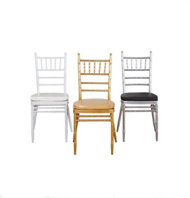 China 2021 Hot Sale Metal Furniture Modern Napoleon Chairs Stacking Chiavari Chairs Weddings for sale