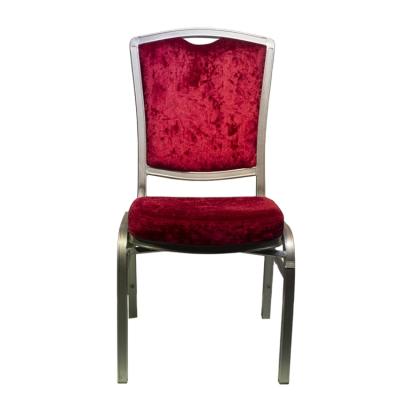 China Modern Support Customization Hall Dining Back Fashion Aluminum Metal Hotel Banquet Chair for sale