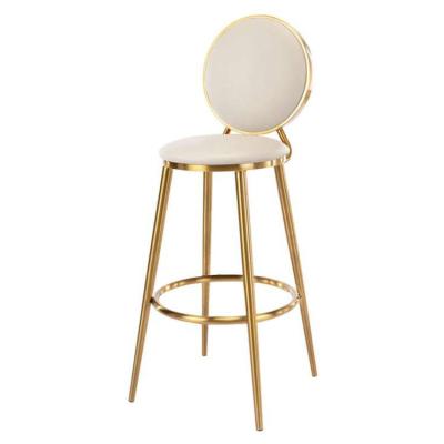 China Minimalist Custom Style Metal Stainless Steel Color High Bar Chair Modern High Bar Chair For Bar Table for sale