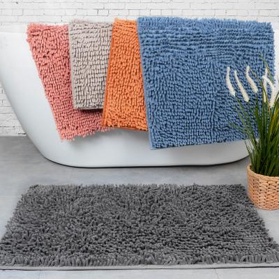 China Sustainable Custom Microfiber Chenille Bath Mats / Chenille Blankets Bath Mat for sale