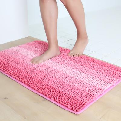 China Sustainable 100% Polyester Microfiber Chenille Luxury Bath Mat for sale