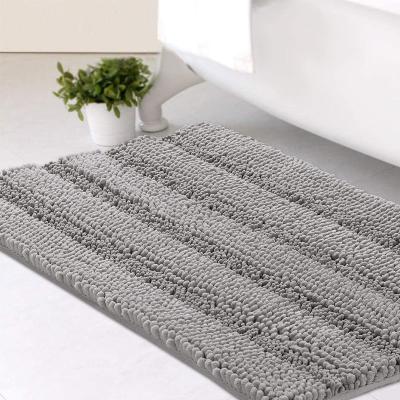 China Hot Selling Viable Return Slip Chenille Non-Slip Bath Mat Bathroom Mat for sale