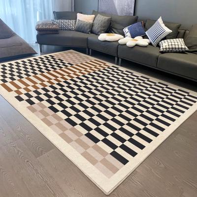 China Large Living Room Fluffy Abstract Area Rug Washable Custom Design Floor Print Cover for sale