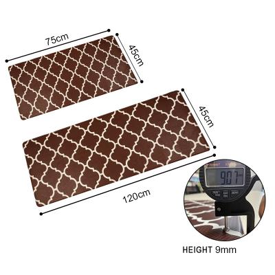 China Area Rugs Washable Custom Cut 100% PVC Logo Mat With PVC Backing Anti Fatigue Kitchen Mat for sale