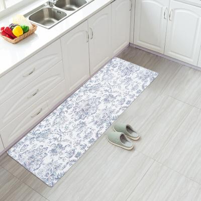 China Washable Digital Printing Custom Design Anti-fatigue Kitchen Blankets PVC Kitchen Mat for sale