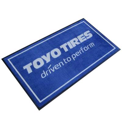 China Waterproof Custom Printed Logo Mat Floor Mat Rubber Entrance Mat for sale