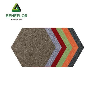 China Fire Resistant 100% Nylon Solution Dyed Single Color Carpet School Mats With PVC Backing for sale