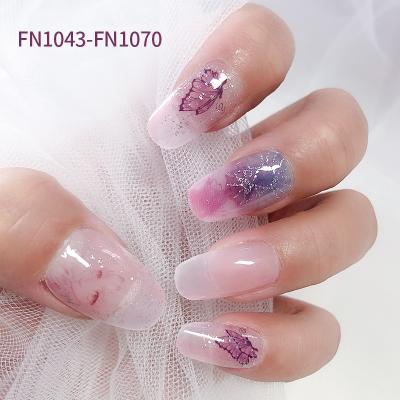 China Easy Apply Factory Direct Sales Nail Art Cartoon Style OFFSET Glitter Nail Jel Strips Stickers Anime for sale