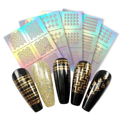 China Nail accessory; Paint Or Sterilize With Nail Polish Or Hologram Nail Vinyl Sticker DIY Nail Stencil Nail Gel Nail Cavity Factory Supply for sale