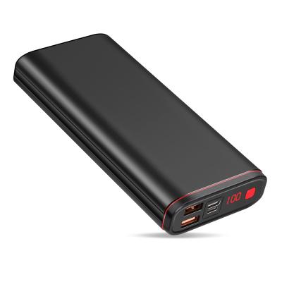 China Fast Charging Support Alloy Shell Digital Display QC3.0+PD18W Fast Charger 20000mAh Portable Aluminum Banks for sale