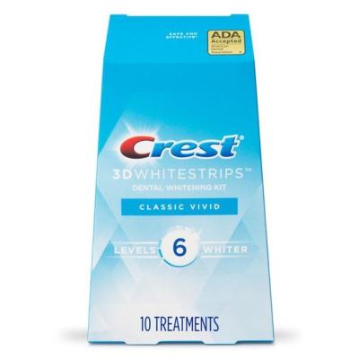 China 1 Box 10 Crest Whitestrips Classic Vivid Pockets 20 Crest Strips Teeth Whitening Strips Classic Vivid for sale