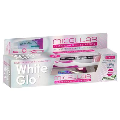 China Whitening Glo White Micellar Whitening Toothpaste 150G for sale