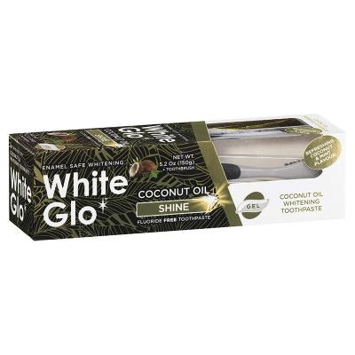 China Whitening Glo White Coconut Oil Whitening Toothpaste 150G for sale