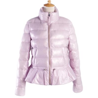 China Ruffle New Arrival Ladies Short Quilted Jackets Padded Jacket With Ruffle Ruffle for sale