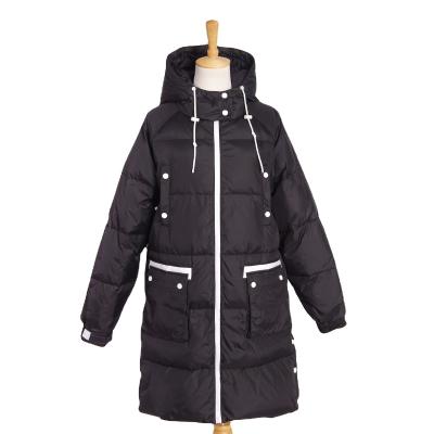 China MH-449 Breathable Padded Jacket Women Black Contrast Coat Youth White Modern Ladies for sale