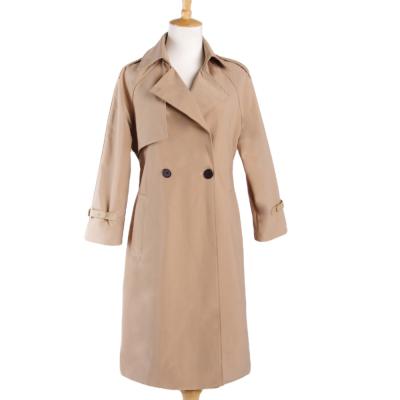 China Alibaba Supplier Ladies Long Camel Coat Women Daily Wear Thin Trench Coat for sale