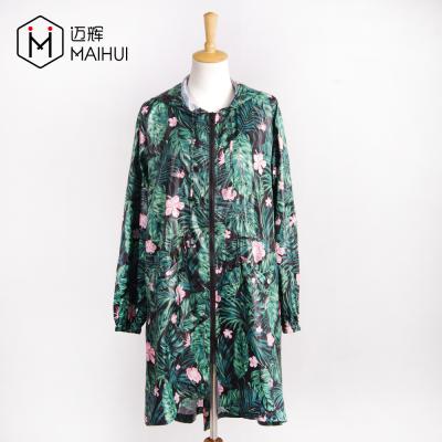 China Lady Fashion Printing Coat Women Anti-Shrink Gap Coat For New Style Treatment for sale