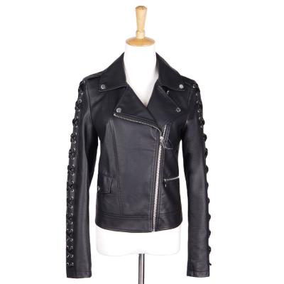 China Wholesale Lady Casual BlazerJacket Women Leather Motorcycle Jacket Daily Wear for sale