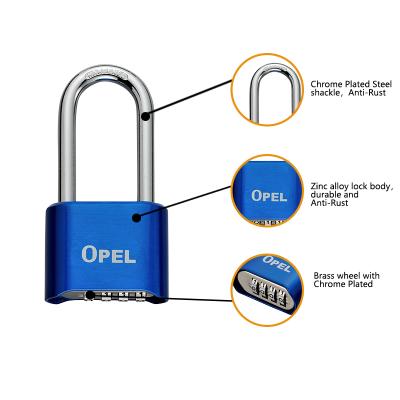 China : OPEL Mini Digital Unlock Padlock Without Padlock Oval Brass Key Security Padlock (Long Shackle) OPEL Shape Custom Color Lock for sale