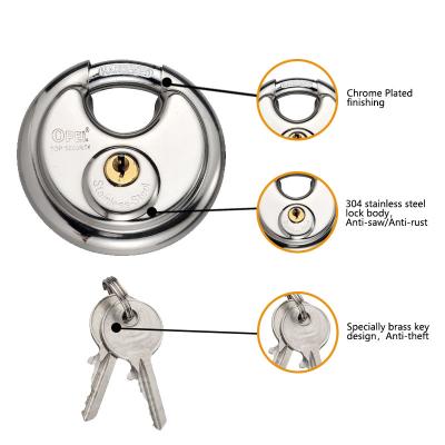 China 304 Stainless Steel Body Lock Manufacturer Product Waterproof Dustproof Disc Padlock for Wholesales for sale