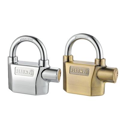 China OPEL Brass Security Aluminum Alloy Siren Alarm Padlock Burglar Lock With Side Anti-theft Waterproof High Quality Key for sale