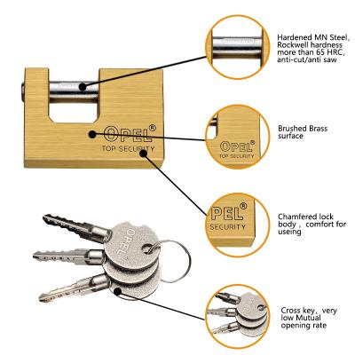 China Heavy Duty Supplier Brass D Shaped Security Padlock China Brass Padlock for sale