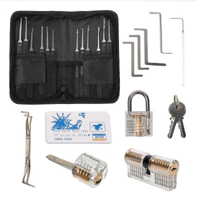 China Brass Cylinder Professional Picks Lock Bag Lockpicking Practice Locks Set Transparent With Great Price for sale