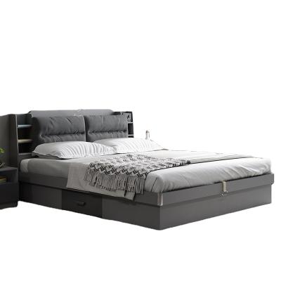 China 2021 New Design Multifunctional High Pressure Bed Economy Storage Box Double Bed for sale