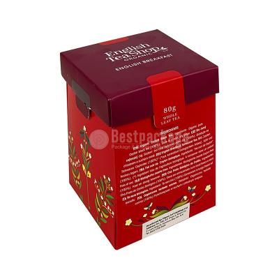 China Foldable Tea Box Gift Packaging Recyclable Paper Box With Logo Printing for sale