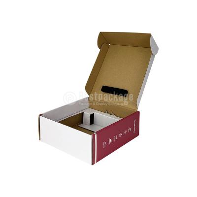 China Custom Recycled Materials Logo Corrugated Paper Packaging Box Loudspeaker Color Shipping Announcement Box for sale