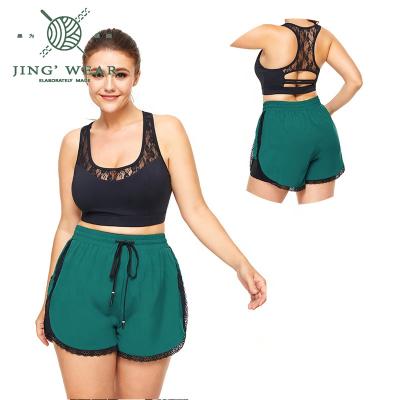 China Breathable New Air Yoga Shorts Gym Yoga Casual Workout Fitness Two Piece Yoga Suit for sale