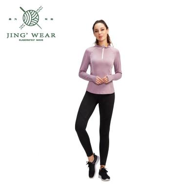 China Fashionable And Comfortable Sports Breathable With Zipper Yoga Crop Top Jacket for sale