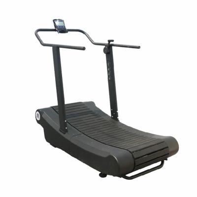 China New Design Fitness Equipment Wholesale Home Gym Multifunctional Equipment Curved Unpowered Wooden Treadmill for sale