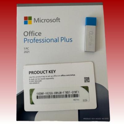 China Gemakkelijke installatie Microsoft Office 2021 USB met eeuwige licentie voor Windows Te koop