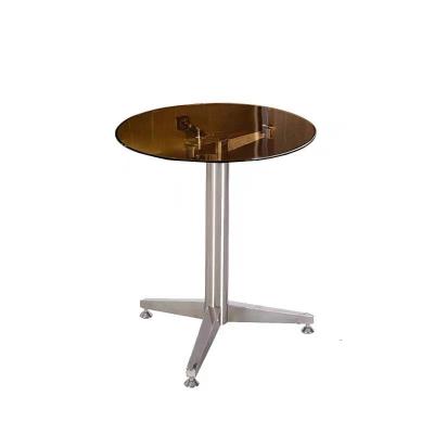 China Morden Retro Round and Square Brown Glass Coffee Table for sale