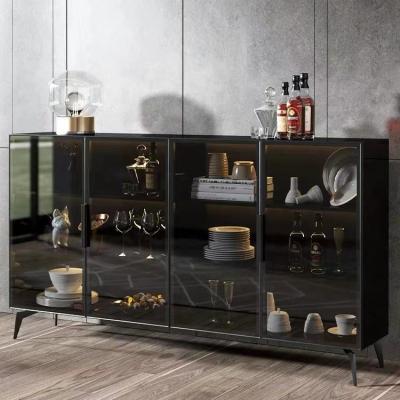 China Other wine cabinet with brown transparent glass with warm lighting inside for sale