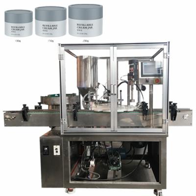 China Automatic Glass Food Chocolate Tomato Sauce Salad Dressing Powder Pepper Jar Gel Cream Filling Machine for sale