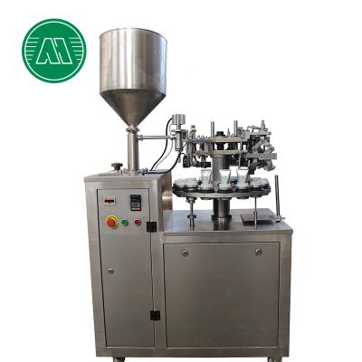 China Semi Automatic Food Reagent Hair Dye Ointment Toothpaste Aluminum Metal Tube Chemical Filling Machine for sale