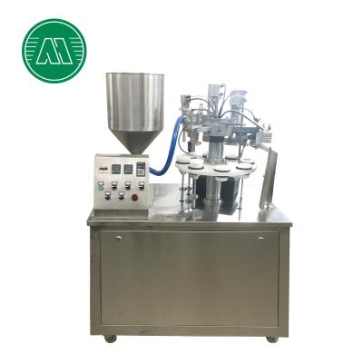 China Cosmetic Food Pharmacy Aloe Vera Sauce Paste Small Gel Cream Plastic Toothpaste Laminated Tube Filling Machine for sale