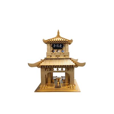 China China Carefully Designed High Quality Aluminum Laser Cut Processing Gold Oxidizing Crafts Like Late Pavilion for sale